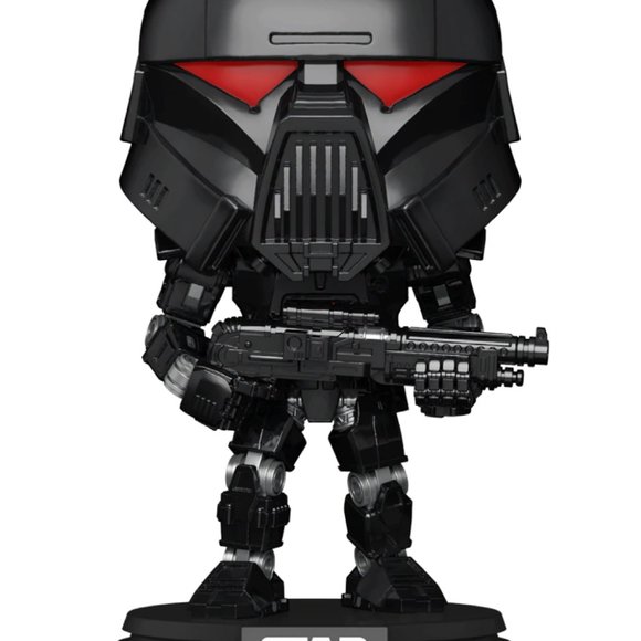 Funko Pop Star Wars The Mandalorian DARK TROOPER Battle BobbleHead Figure #466 - Picture 2 of 2